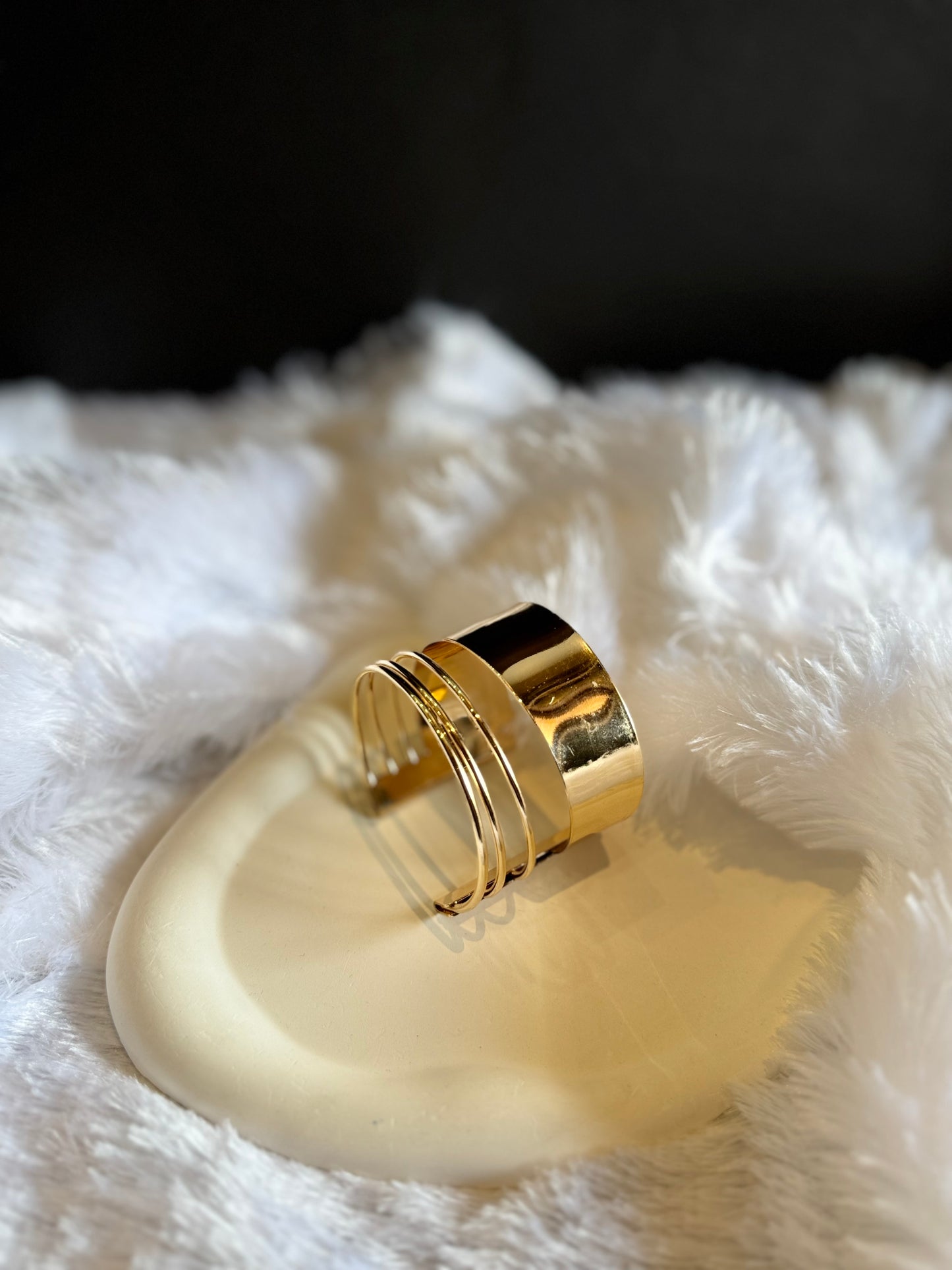 CRATER GOLD CUFF BRACELET