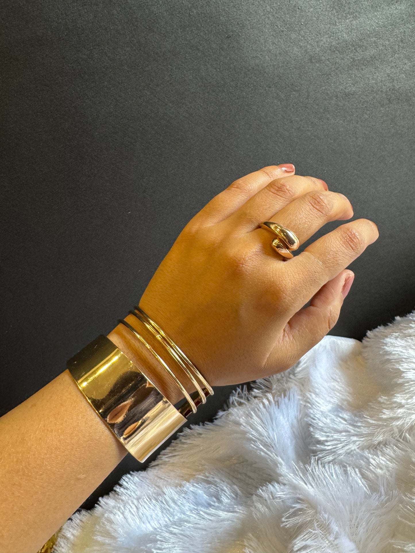 CRATER GOLD CUFF BRACELET