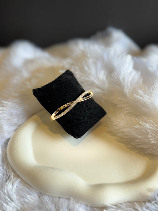 ROMAN INFINITY BANGLE BRACELET
