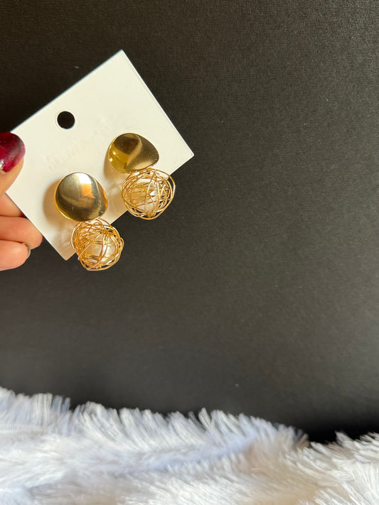 HANGING BALL DROP EARRINGS